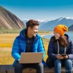 OECD 경제 전망 분석 - A vibrant scene capturing the concept of "new opportunities in crisis" within Russia. In the foregro...